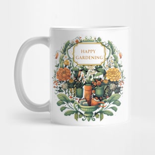 Happy Gardening Vintage Gardening Mug